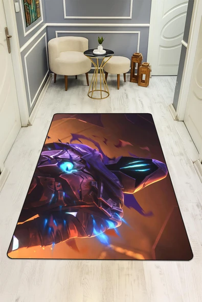 Parlak Kadife Kumaş Dijital Baskı Dot Kaymaz Tabanlı Çocuk ve Genç Odası Halısı H0495 RENKLİ 180 X 280 - Resim 2