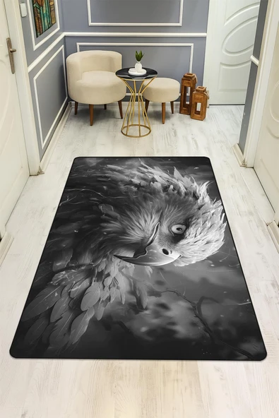 Parlak Kadife Kumaş Dijital Baskı Dot Kaymaz Tabanlı Çocuk ve Genç Odası Halısı H0709 RENKLİ 80 X 200 - Resim 2