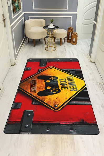 Parlak Kadife Kumaş Dijital Baskı Dot Kaymaz Tabanlı Çocuk ve Genç Odası Halısı H0513 RENKLİ 200 X 300 - Resim 2