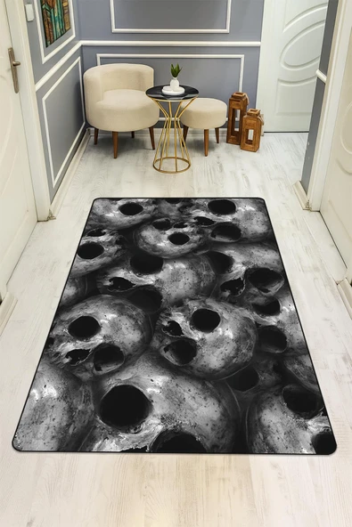 Parlak Kadife Kumaş Dijital Baskı Dot Kaymaz Tabanlı Çocuk ve Genç Odası Halısı H0681 RENKLİ 140 X 200 - Resim 2