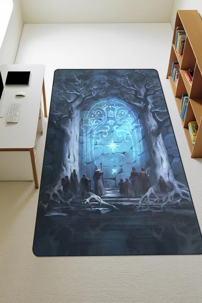 Parlak Kadife Kumaş Dijital Baskı Dot Kaymaz Tabanlı Çocuk ve Genç Odası Halısı H0537 RENKLİ 80 X 200 ürün görseli