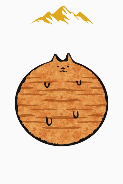 Kedi Desenli Yuvarlak Dijital Baskı Kaymaz Tabanlı Halı H0394 Renkli 120 X 120 - Resim 3