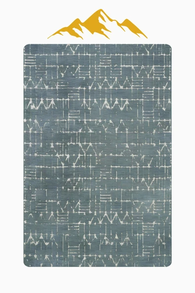 Etnik Desenli Süngerli Kaymaz Dot Taban Dijital Baskı Halı H1070 RENKLİ 100 X 200 - Resim 3