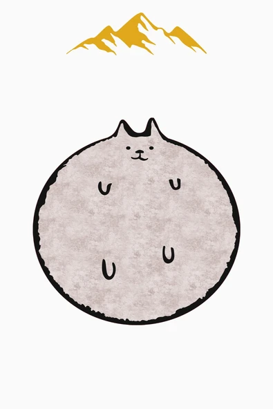 Kedi Desenli Yuvarlak Dijital Baskı Kaymaz Tabanlı Halı H0396 Renkli 160 X 160 - Resim 3