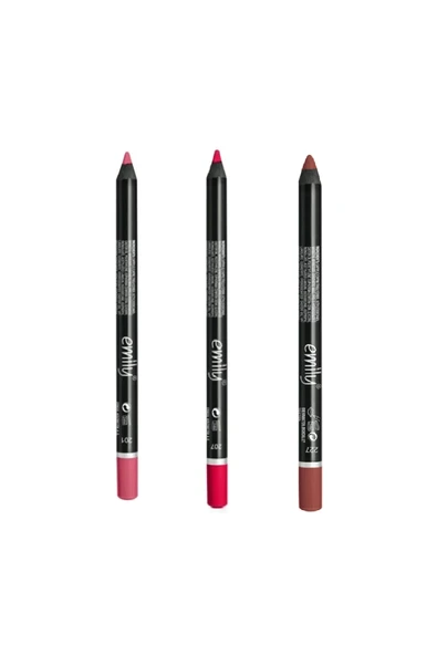 EMILY EMİLY 3'LÜ DUDAK KALEMİ NO: 201-207-227 ürün görseli 1