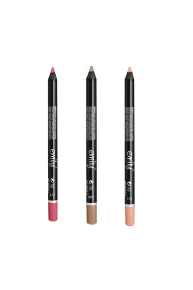 EMILY EMİLY 3'LÜ DUDAK KALEMİ NO: 201-208-211 ürün görseli