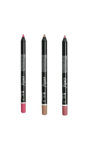 EMILY EMİLY 3'LÜ DUDAK KALEMİ NO: 201-208-217 ürün görseli