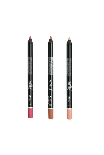 EMILY 3'LÜ DUDAK KALEMİ NO: 201-203-211 ürün görseli 1