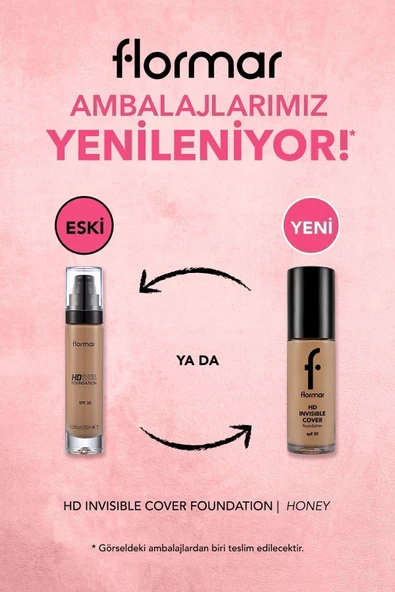 FLORMAR Fondöten Invisible Cover Hd Foundation No: 110 - Resim 3