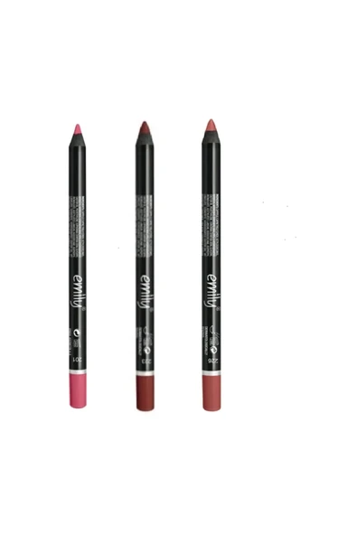 EMILY EMİLY 3'LÜ DUDAK KALEMİ NO: 201-223-226 ürün görseli