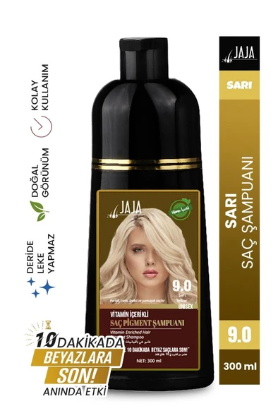 Jaja Vitamin İçerikli Saç Pigment Şampuanı Unisex 300 Ml 9.0 Sarı ürün görseli