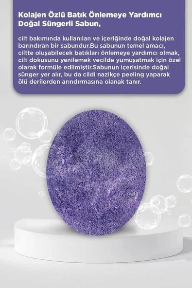 LA CİRE Kolajen Özlü Doğal Süngerli Sabun - Resim 3