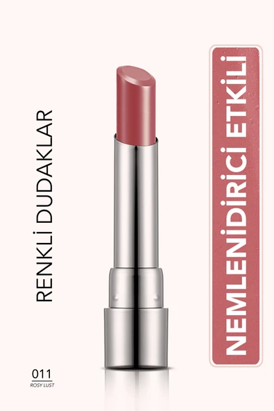 FLORMAR Nemlendirici Parlak Ruj (Pembe) - Sheer Up Lipstick New - 011 Rosy Lust - 8682536012096 ürün görseli