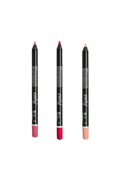 EMILY 3'lü Dudak Kalemi No 201-207-211 ürün görseli