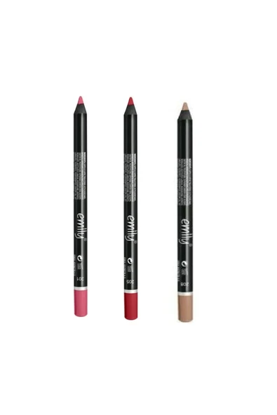 EMILY 3'lü Dudak Kalemi No: 201-205-208 ürün görseli 1