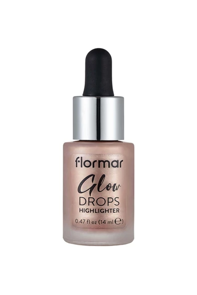 FLORMAR Mineralli Likit Aydınlatıcı (PEMBE) - Glow Drops Hinghlighter - 002 Sun Glow - 8682536019941 ürün görseli 1