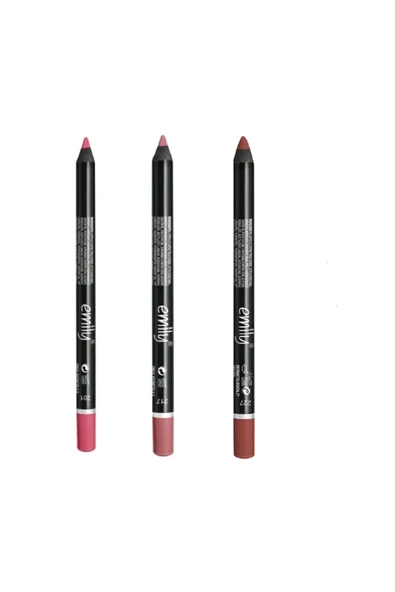 EMILY EMİLY 3'LÜ DUDAK KALEMİ NO: 201-217-227 ürün görseli 1