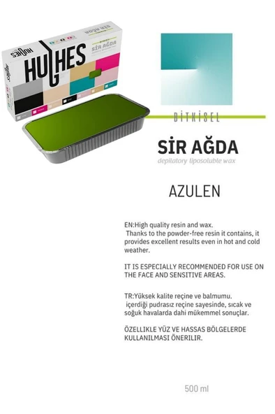 Hughes Profesyonel Kalıp Ağda 500 Ml Azulen Yeşil - Resim 2