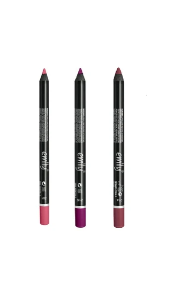 EMILY EMİLY 3'LÜ DUDAK KALEMİ NO: 201-215-224 ürün görseli 1