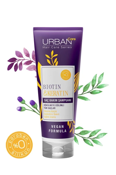 URBAN CARE Biotin&keratin Dökülmeye Eğilimli Saçlara Özel Şampuan-vegan-250ml - Resim 3