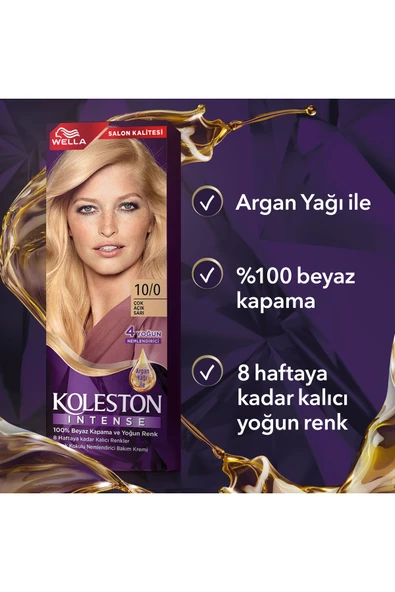 WELLA Koleston Intense Saç Boyası 10/0 Çok Açık Sarı - Resim 6