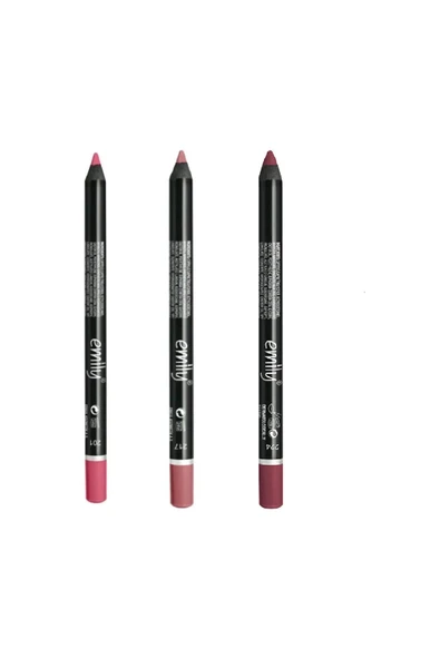 EMILY EMİLY 3'LÜ DUDAK KALEMİ NO: 201-217-224 ürün görseli