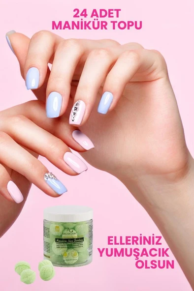Argan Cure Argan ve Badem Yağlı Manikür Nem Bombası 24'lü Paket Yeşil - Resim 2
