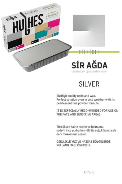Hughes Profesyonel Kalıp Ağda 500 Ml Silver Gümüş - Resim 2