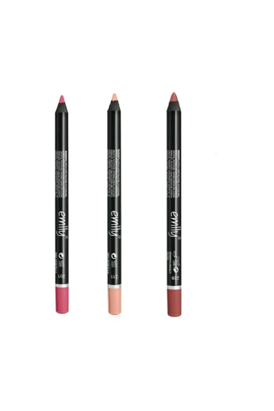 EMILY EMİLY 3'LÜ DUDAK KALEMİ NO: 201-211-226 ürün görseli 1