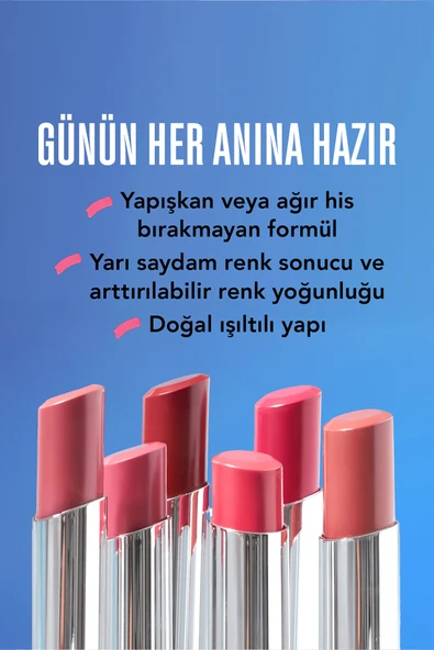 FLORMAR Nemlendirici Parlak Ruj (Pembe) - Sheer Up Lipstick New - 011 Rosy Lust - 8682536012096 - Resim 3