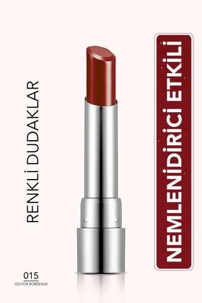 FLORMAR Nemlendirici Parlak Ruj - Sheer Up Lipstick - 015 Go For Bordeaux - 8682536012133 ürün görseli