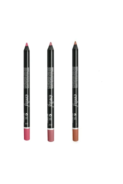 EMILY EMİLY 3'LÜ DUDAK KALEMİ NO: 201-217-222 ürün görseli