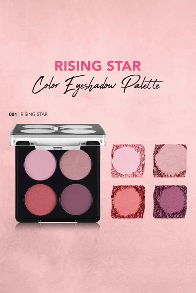 FLORMAR Mat & Işıltılı Far Paleti - Color Eyeshadow Palette - 001 Rising Star- 8682536051156 - Resim 6