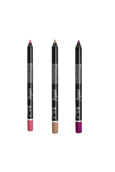 EMILY EMİLY 3'LÜ DUDAK KALEMİ NO: 201-208-215 ürün görseli