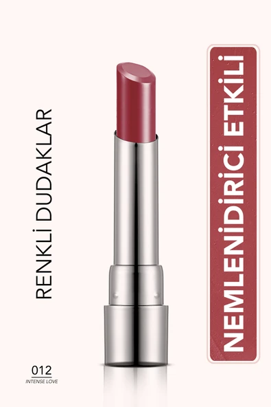 FLORMAR Nemlendirici Parlak Ruj (Mor-Kahve) - Sheer Up Sls. - 012 Intense Love - 8682536012102 ürün görseli