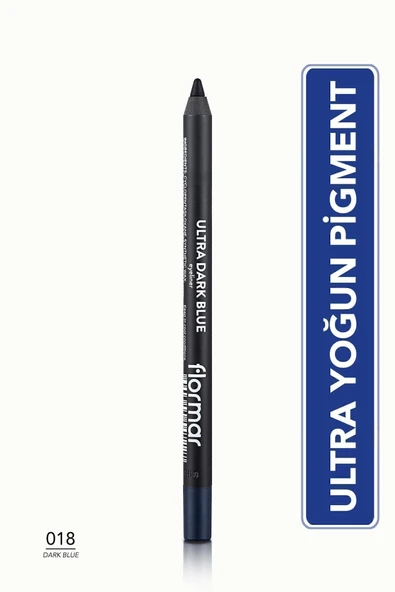 FLORMAR Koyu Mavi Eyeliner - Ultra Eyeliner 01 8690604547227 - Resim 2
