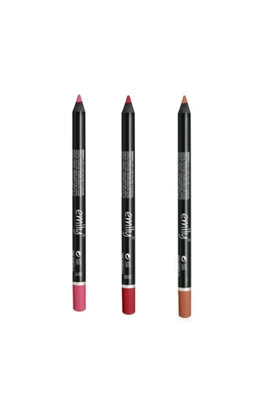 EMILY EMİLY 3'LÜ DUDAK KALEMİ NO: 201-205-222 ürün görseli