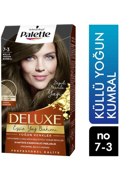 PALETTE Deluxe Eşsiz Yağ Bakımı Saç Boyası Küllü Yoğun Kumral 7-3 6281031271551 ürün görseli 1