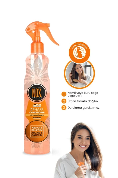 MORFOSE Nox Çift Fazlı Argan Ve Kalsiyum Fön Suyu 400 ml - Resim 3