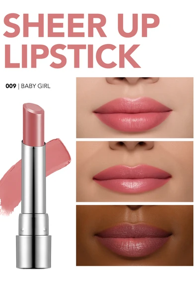 FLORMAR Nemlendirici Parlak Ruj- Sheer Up Lipstick - 009 Baby Girl - 8682536012072 - Resim 2