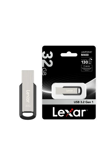 Lexar M400 Metal 32gb Usb 3.2 Gen1 Flash Bellek Usb Bellek 130MB/s Metal Tasarım 5 YIL GARANTİ ürün görseli
