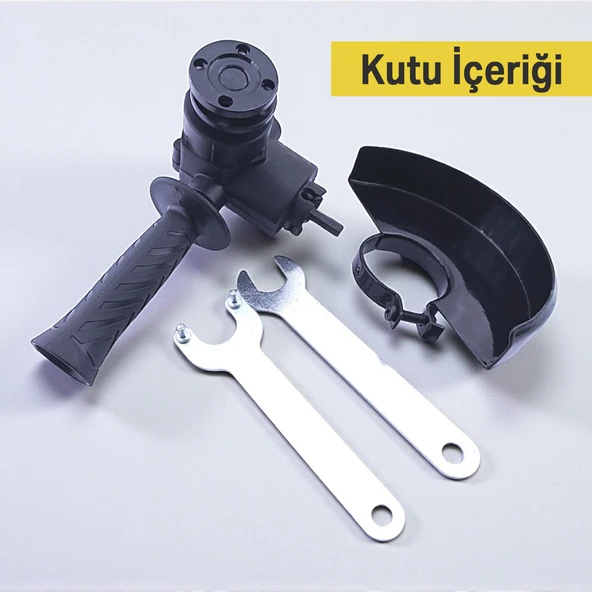 Matkap Uyumlu Siyah 115 mm Sert Plastik Çok Amaçlı Taşlama Disk Aparatı Seti Sunta Testeresi - Resim 3