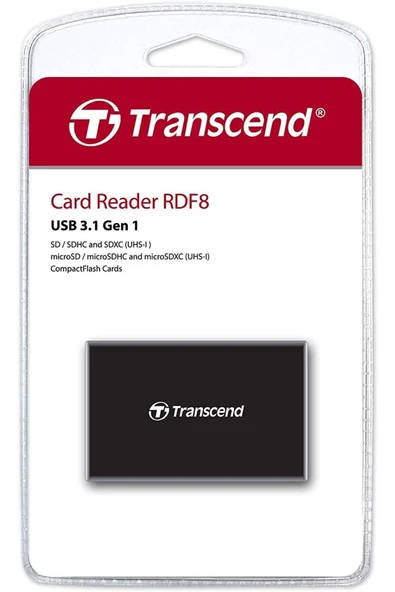 Transcend Rdf8 Usb 3.0/3.1 Gen1 All-in-1 Multy Memory Kart Okuyucu Ts-rdf8k2 - Resim 4