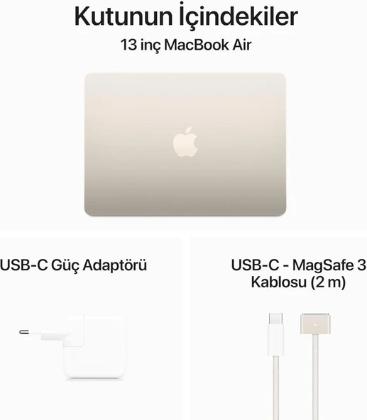 MacBook Air M3 24 GB 512 GB SSD 13.6" MC8P4TU/A Yıldız Işığı Outlet (Açıklamayı Okuyunuz) - Resim 4