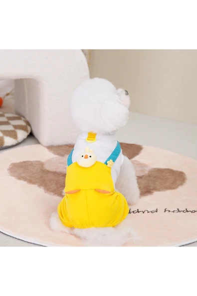 CAZEO Köpek Tulum - Civciv Desenli – Sarı - Resim 2