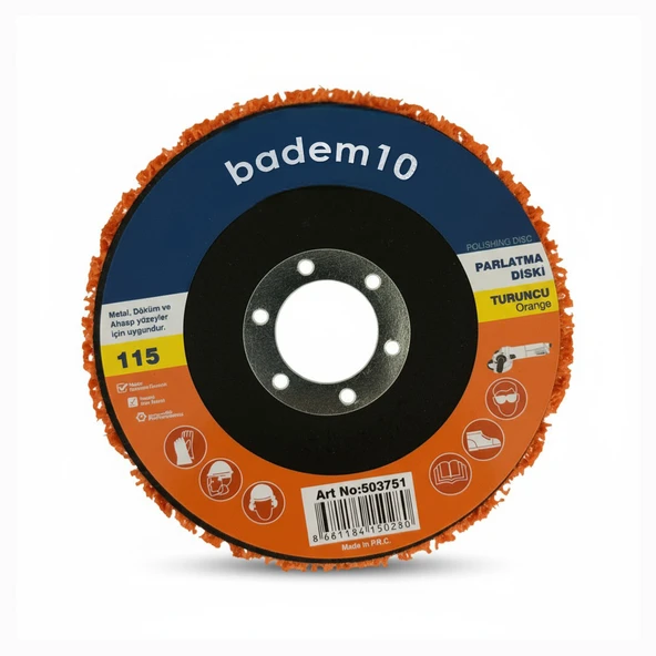 Turuncu 115 mm Parlatma Diski Ahşap Metal Döküm Yüzeyler İçin Pas Boya Sökücü Flap Disk ürün görseli