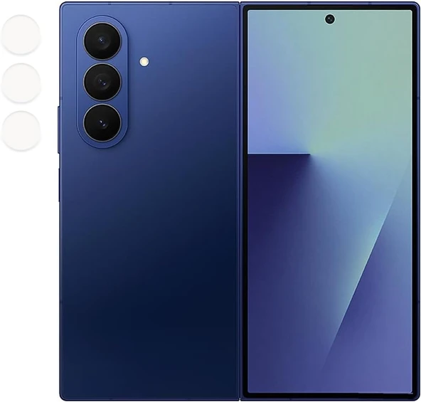 SAMSUNG  Galaxy Z Fold 6 Arka Kamera Lens Camı Değiştirme Kiti, Telefon Yapışkanlı F956, Lens Camı Onarım - Resim 11