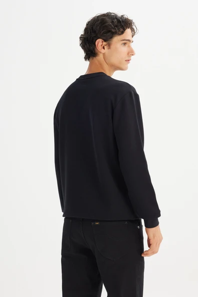 Regular Fit Normal Kesim Bisiklet Yaka Baskılı Sweatshirt Lee - Resim 3