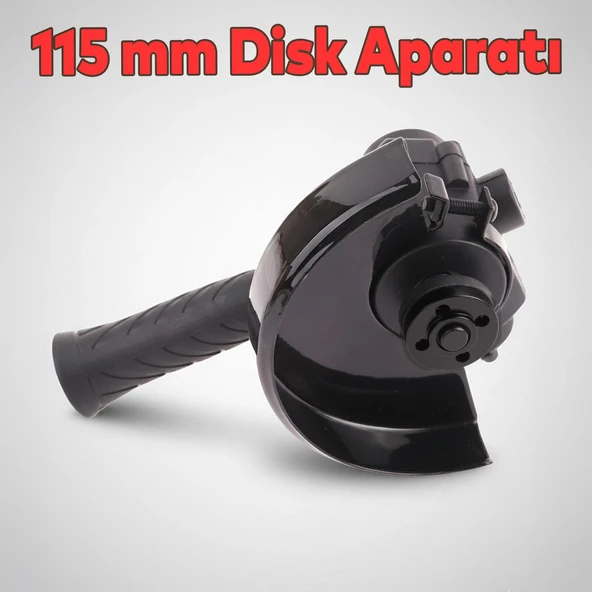 Matkap Uyumlu Siyah 115 mm Sert Plastik Çok Amaçlı Taşlama Disk Aparatı Seti Sunta Testeresi ürün görseli