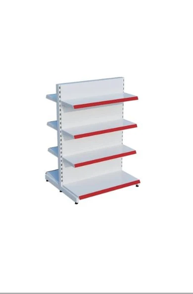 Çift Yönlü Ekonomik Orta Reyon Market Rafı 40X60X140CM - Resim 3